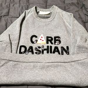 Bow & Drape Gray Sweatshirt Lg